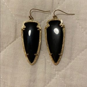 Kendra Scott Black Pointed Earrings